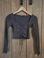 Cropped longsleeve top, Kleding | Dames, T-shirts, Bruin, Zara, Ophalen of Verzenden, Zo goed als nieuw