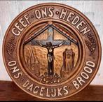 Crucifix in erg zwaar stenen bord …, Antiek en Kunst, Ophalen of Verzenden