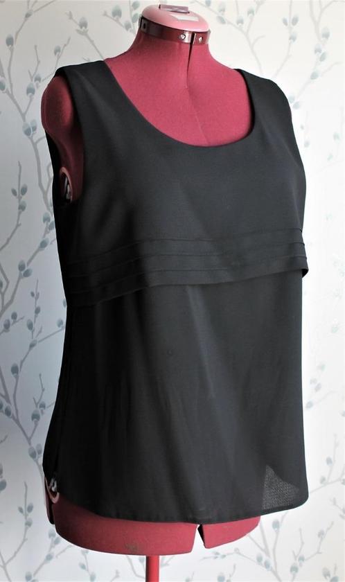 EDGAR Vos Boutique Zwarte Mouwloze Blouse/ Top maat 42, Kleding | Dames, Tops, Zo goed als nieuw, Maat 42/44 (L), Zwart, Zonder mouw