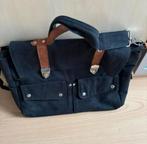 Messenger bag van cotton  canvas met leren accenten, Ophalen of Verzenden, Zo goed als nieuw, Shopper