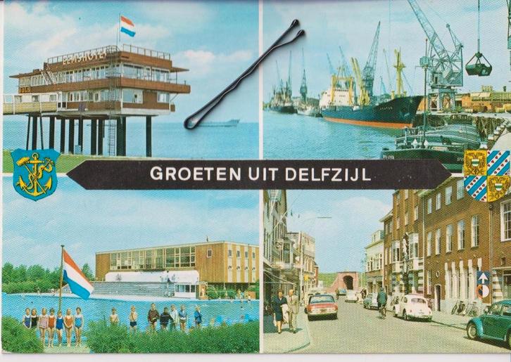 Groeten uit Delfzijl, Verzamelen, Ansichtkaarten | Nederland, Ongelopen, Groningen, 1960 tot 1980, Ophalen of Verzenden