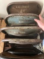6 vintage metalen industriële klapstoelen met mooi patina, Huis en Inrichting, Stoelen, Vijf, Zes of meer stoelen, Gebruikt, Ophalen of Verzenden