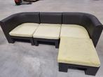 Lounge tuinbank 4 delen, Tuin en Terras, Tuinbanken, Ophalen, Rotan