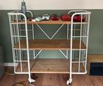 Plankenkastje wit op wielen, Huis en Inrichting, Kasten | Overige, Ophalen, Gebruikt
