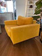 Okergele lounge stoel, Ophalen, Gebruikt, Eenpersoons, 75 tot 100 cm
