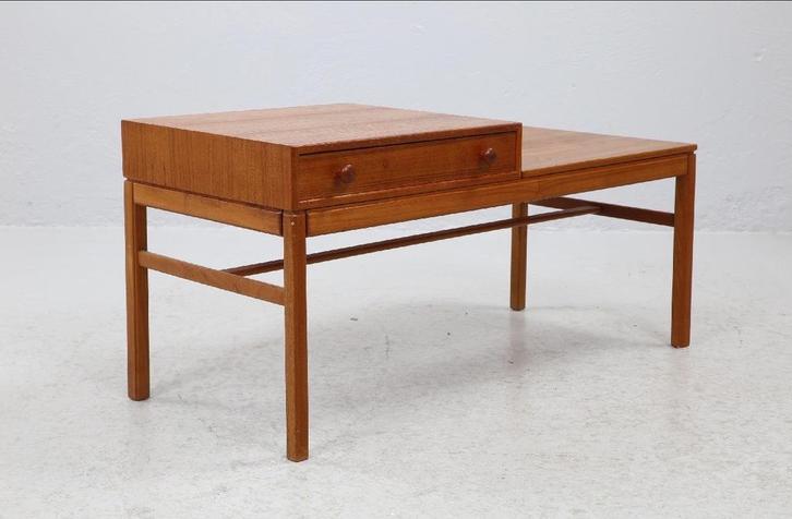 Vintage teak halkastje/bankje, Zweden 1960, Huis en Inrichting, Kasten | Secretaires, Gebruikt, Ophalen of Verzenden