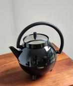 Bredemeijer Duet Theepot rond, 1,2l,  zwart glanzendrond, Ophalen of Verzenden, Zo goed als nieuw, Rvs