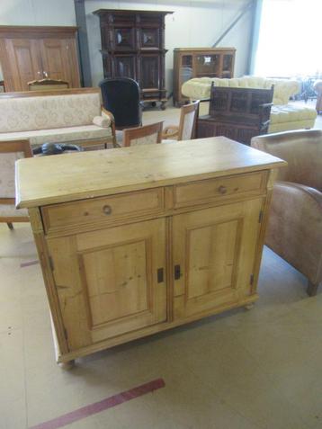 Oer 11548 grenenhouten deurtjes commode met 2 lades beschikbaar voor biedingen