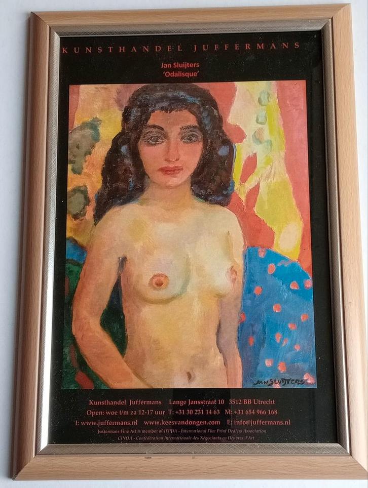 Jan Sluyters Sluijters Affiche - Naakt Erotiek, Antiek en Kunst, Kunst | Schilderijen | Klassiek, Ophalen of Verzenden