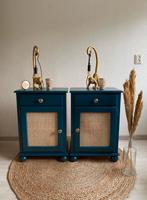 Opgeknapje kastjes met Rotan, Huis en Inrichting, Kasten | Ladekasten, Ophalen, 1 of 2 laden, Zo goed als nieuw, Minder dan 100 cm