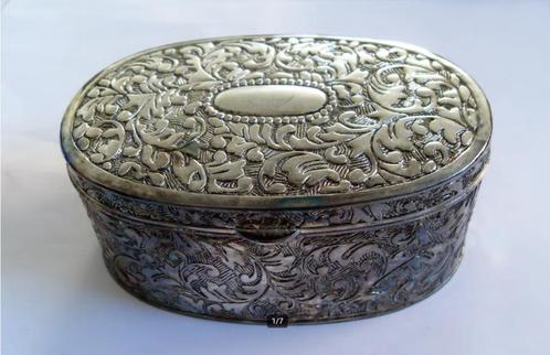 Verzilverd sieradendoosje / juwelen doosje - NIEUW !!!, Sieraden, Tassen en Uiterlijk, Overige Accessoires, Nieuw, Ophalen of Verzenden