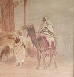Oriëntaalse scene - Arabieren met kameel - Otto Pilny achtig, Ophalen of Verzenden