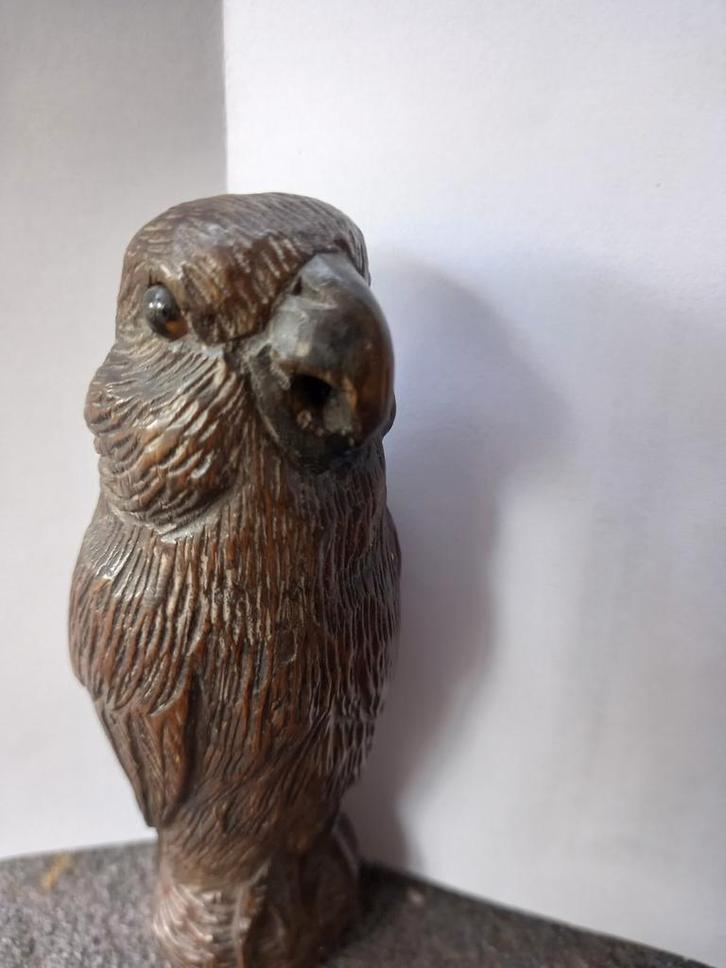 Amsterdamse school houten Vogel Papegaai, Antiek en Kunst, Kunst | Beelden en Houtsnijwerken, Ophalen of Verzenden