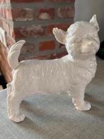 Wit porseleinen hondje DAGTOPPER, Verzamelen, Beelden en Beeldjes, Ophalen of Verzenden, Zo goed als nieuw, Dier
