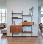 Kai Kristiansen FM wandsysteem, vintage jaren 50 wandkast, Huis en Inrichting, Kasten | Wandmeubels, Ophalen, Gebruikt, Met deur(en)