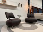 2 Nieuw Leolux Pallone Fauteuils Bruin leer Design stoel, Leolux, Nieuw, Ophalen of Verzenden, 50 tot 75 cm