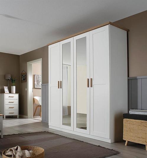Draaideur linnenkasten Fanno wit spiegel deuren-AANBIEDING-, Huis en Inrichting, Kasten | Kledingkasten, Nieuw, 200 cm of meer