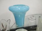 zware Murano vaas blauw glas jaren 60 70 design retro, Gebruikt, Blauw, Murano, ?