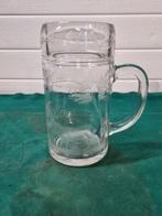 bierpul glas met hert gegraveerd 1 liter, Verzamelen, Ophalen of Verzenden