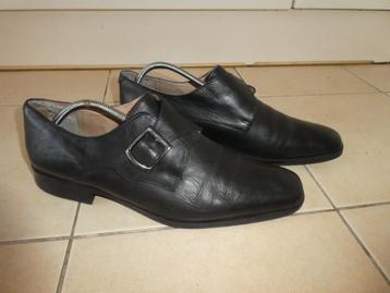 Grosvenor gespschoenen maat 46 zwart leer monk strap shoes beschikbaar voor biedingen