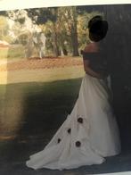 Prachtige Trouwjurk - Bordeaux Rood/Wit, Ophalen of Verzenden, Gedragen, Rood, Trouwjurk