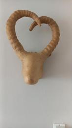 Papier machė ramskop 43cm.hoog 34cm.breed, Ophalen, Zo goed als nieuw, Dier