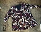 Paarse blouse met patroon - Maat XL, Paars, Maat 46/48 (XL) of groter, Ophalen of Verzenden, Knielengte