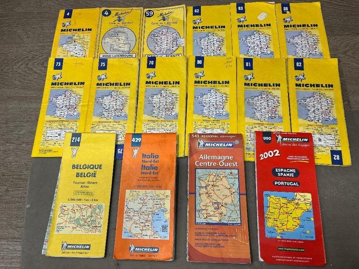 Michelin kaarten, Boeken, Atlassen en Landkaarten, Gelezen, Landkaart, Frankrijk, 1800 tot 2000, Ophalen of Verzenden