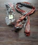 Lange sjaal. Oranje met bruin. Nieuw! 89, Ophalen of Verzenden, Nieuw, Sjaal