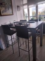 Grote bartafel met4 mooie stoelen, Ophalen, Zo goed als nieuw