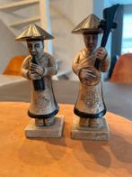 2 antieke Aziatische beeldjes 12 cm hoog. Zelf Bieden, Verzamelen, Beelden en Beeldjes, Ophalen of Verzenden