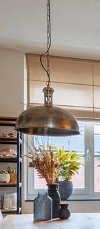 Hanglamp tafel industrieel metaal rond 45 cm doorsnede, Ophalen, Zo goed als nieuw, Metaal, Minder dan 50 cm