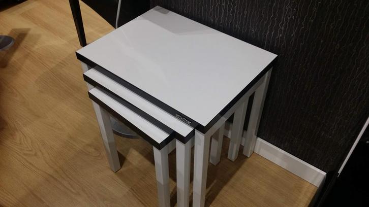 Bijzettafels - Set van 3, Huis en Inrichting, Tafels | Bijzettafels, Gebruikt, Vierkant, Minder dan 45 cm, Minder dan 55 cm, Hout