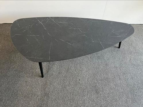 Organische salontafel HPL marmerprint 128x70, Huis en Inrichting, Tafels | Salontafels, Zo goed als nieuw, Minder dan 50 cm, 50 tot 100 cm