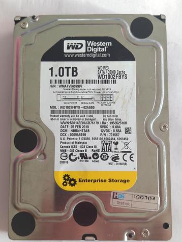 WDC WD1002FBYS WD-WMATV5609997 Western Digital RE3 Serial AT beschikbaar voor biedingen