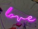 Neon verlichting LED ´Love´ roze. USB of Batterijen, Huis en Inrichting, Lampen | Wandlampen, Ophalen of Verzenden, Nieuw