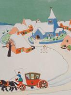 Jeanne Hebbelynck litho winterlandschap, Verzenden