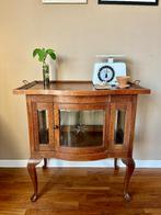 Theekastje vintage vitrine glas geslepen art deco dressoir, Ophalen