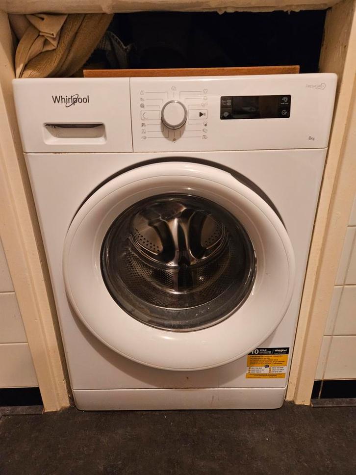 Whirlpool Wasmachine Voorlader, Witgoed en Apparatuur, Wasmachines, Gebruikt, Voorlader, 6 tot 8 kg, 85 tot 90 cm, Minder dan 1200 toeren