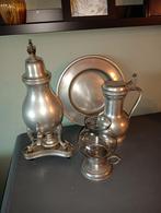 vintage  tinnen servies  met kraantjespot, Ophalen of Verzenden