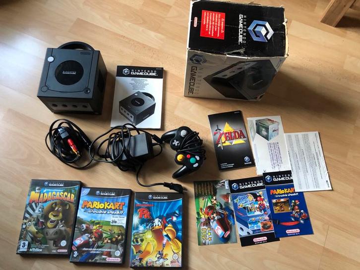 Nintendo GameCube Zwart - Complete Set met Games!, Spelcomputers en Games, Spelcomputers | Nintendo GameCube, Gebruikt, Zwart