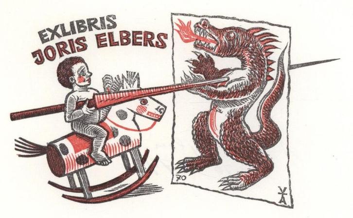 1068 Ex Libris België : Antoon Vermeylen, 1974, Antiek en Kunst, Kunst | Etsen en Gravures, Verzenden