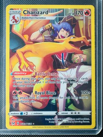 Pokémon Charizard TG03 Lost Origin beschikbaar voor biedingen