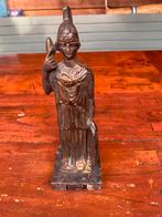 Athena,koperen beeld op marmeren voet,hoog 24 cm,breed 6 cm, Ophalen of Verzenden