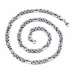 55cm x 6,5mm Zilverkleur Stalen Heren Platte Koningsketting, Overige materialen, Birgitta-Gracht 33, 6465 EL Kerkrade, Nederland