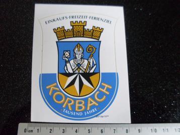 sticker stadt plaats gemeente korbach tausend jahre logo beschikbaar voor biedingen