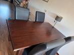 Mooie eettafel + 4 nachtblauwe stoelen, Huis en Inrichting, Ophalen, 50 tot 100 cm, Zo goed als nieuw, 150 tot 200 cm