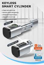 TTLOCK (90-120 mm)– Smart cilinderslot met vingerafdruk,RFID, Doe-het-zelf en Verbouw, Ophalen of Verzenden, Nieuw, Rvs, Slot
