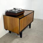 Vintage audiomeubel, notenhout hoogglans, Gebruikt, Vintage, Minder dan 100 cm, 25 tot 50 cm