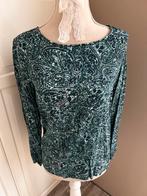 Groene top met print van Jacqueline de Yong. Maat 34., Verzenden, Zo goed als nieuw, Lange mouw, Maat 34 (XS) of kleiner